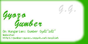 gyozo gumber business card